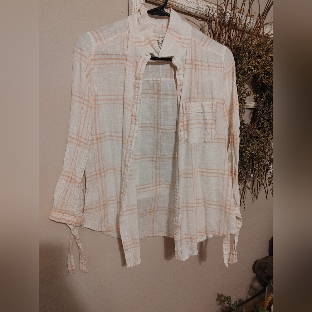 Abercrombie 3/4 sleeve button up